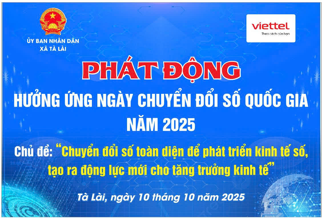 UBND xã Tà Lài tổ chức Chương trình phát động hưởng ứng Ngày chuyển đổi sô Quốc gia 10/10/2025